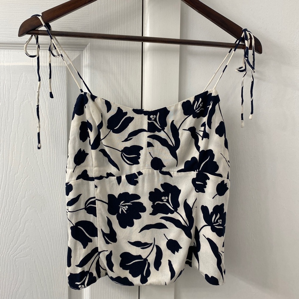 Floral print crop tank